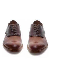 Men’s Aston Grey Cognac Espresso Oxfords Shoes 8.5